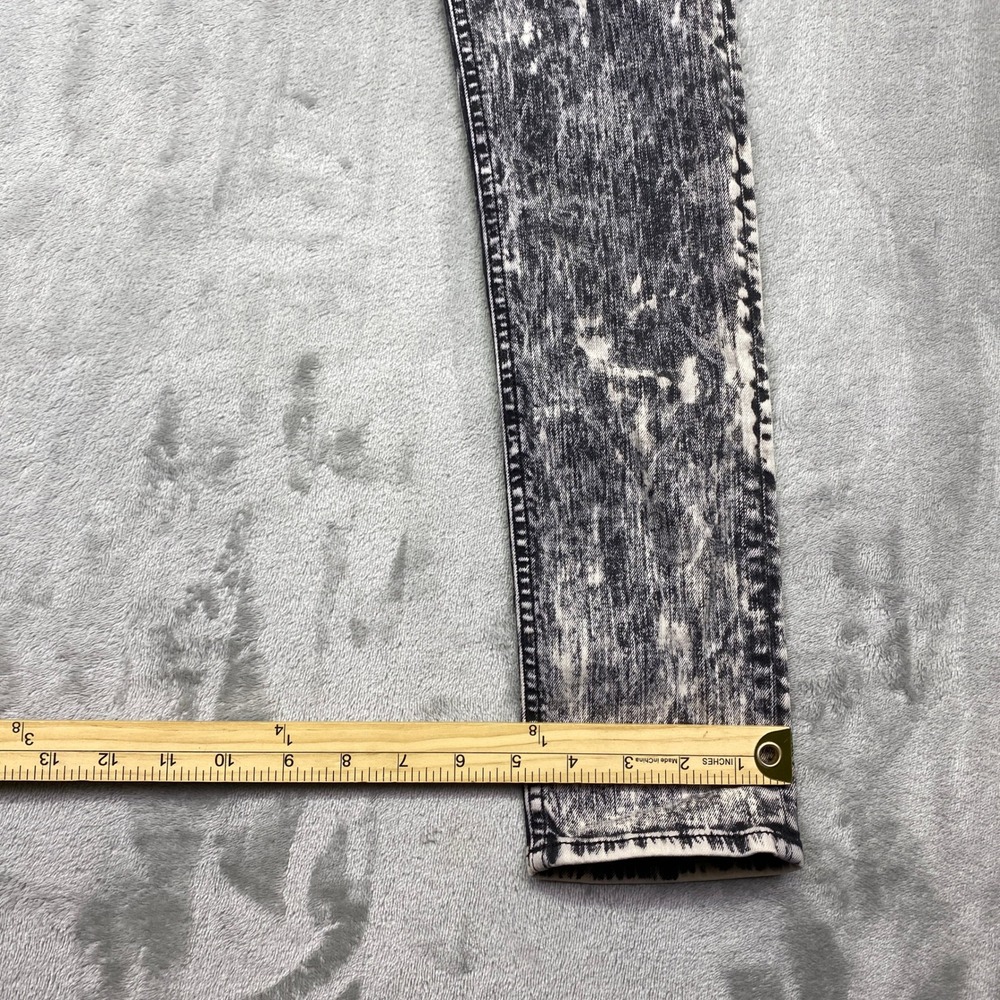 Rag‎ Bone Jean Skinny Jeans Acid Wash Black White Distressed Size 26 Grunge - Picture 9 of 10